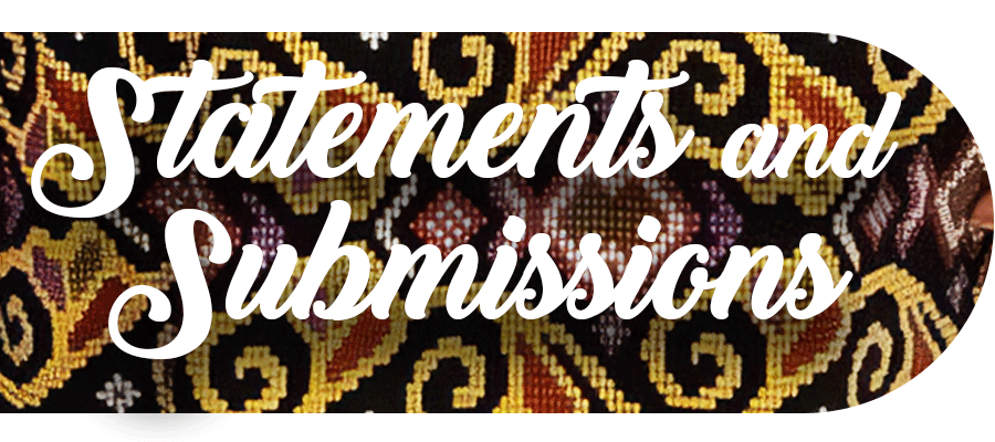 Statements and Submissions