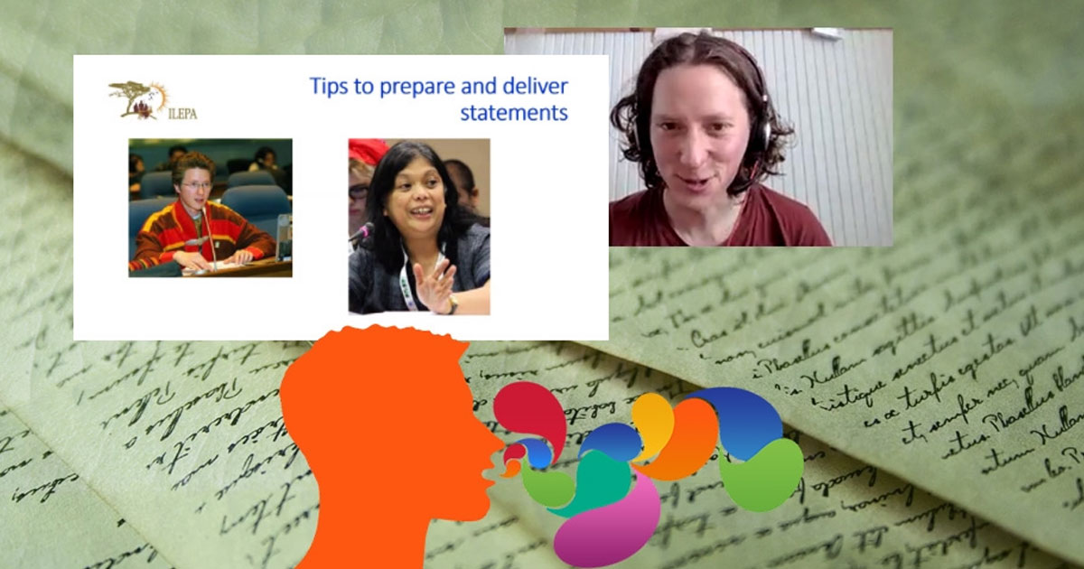 Delivering statements at the UN CBD meetings: tips from indigenous advocates