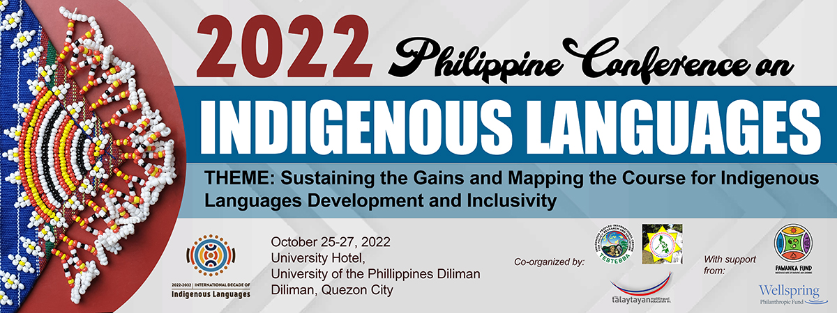 2022 Philippine Conference on Indigenous Languages BANNER
