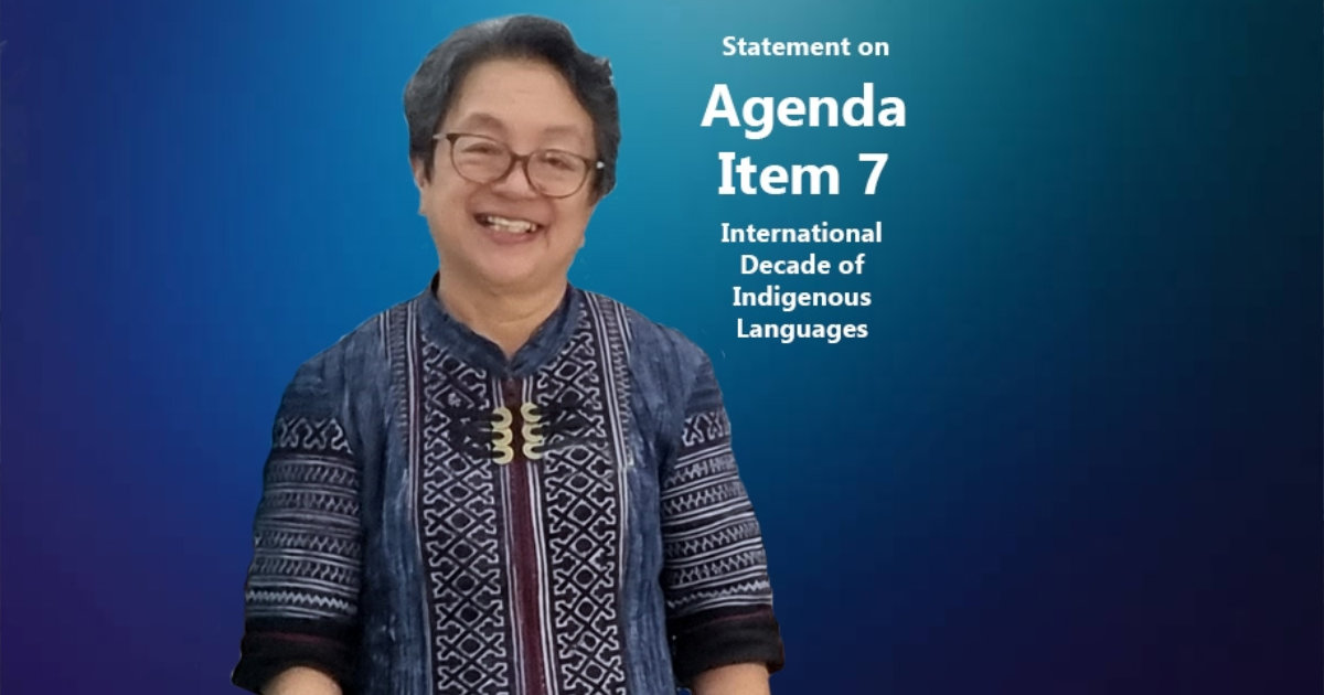 Statement on Agenda Item 7: International Decade of Indigenous Languages